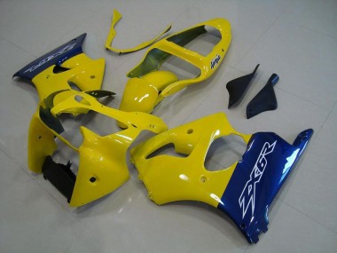 Amarelo Azul Carenagem Moto Kawasaki ZX6R 2000-2002