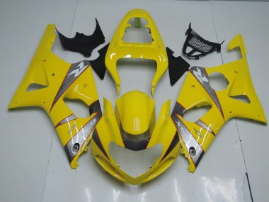 Amarelo & Cinzento Carenagem Moto Suzuki GSXR 1000 K1 2000-2002