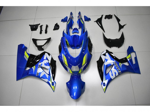 Azul Branco Decalque Carenagem Moto Suzuki GSXR 1000 2017-2023