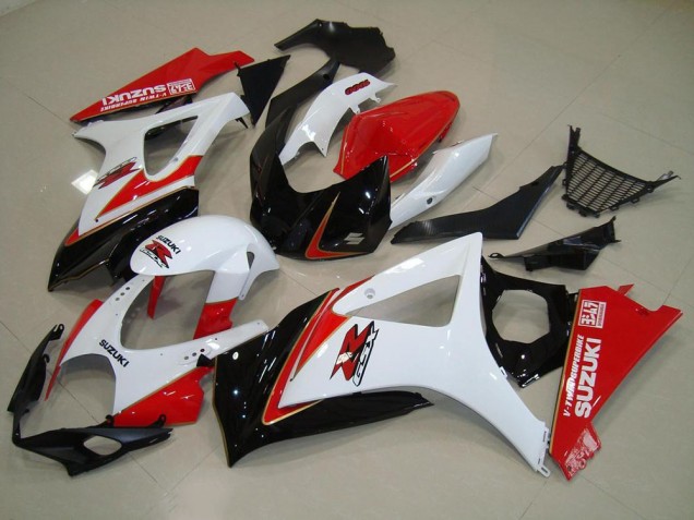 Branco Vermelho Preto Carenagem Moto Suzuki GSXR 1000 K7 2007-2008