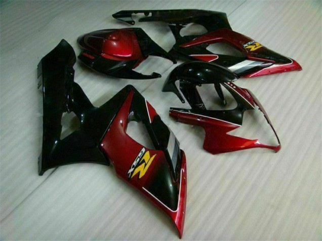 Vermelho Preto Kit Carenagem Moto Suzuki GSXR 1000 K5 2005-2006